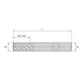 Solid Carbide End Mills • Vision Plus • Series D518 • Sharp Edge • Weldon® • Metric - Big-tools Industrial Supply Tools for Metal Cutting